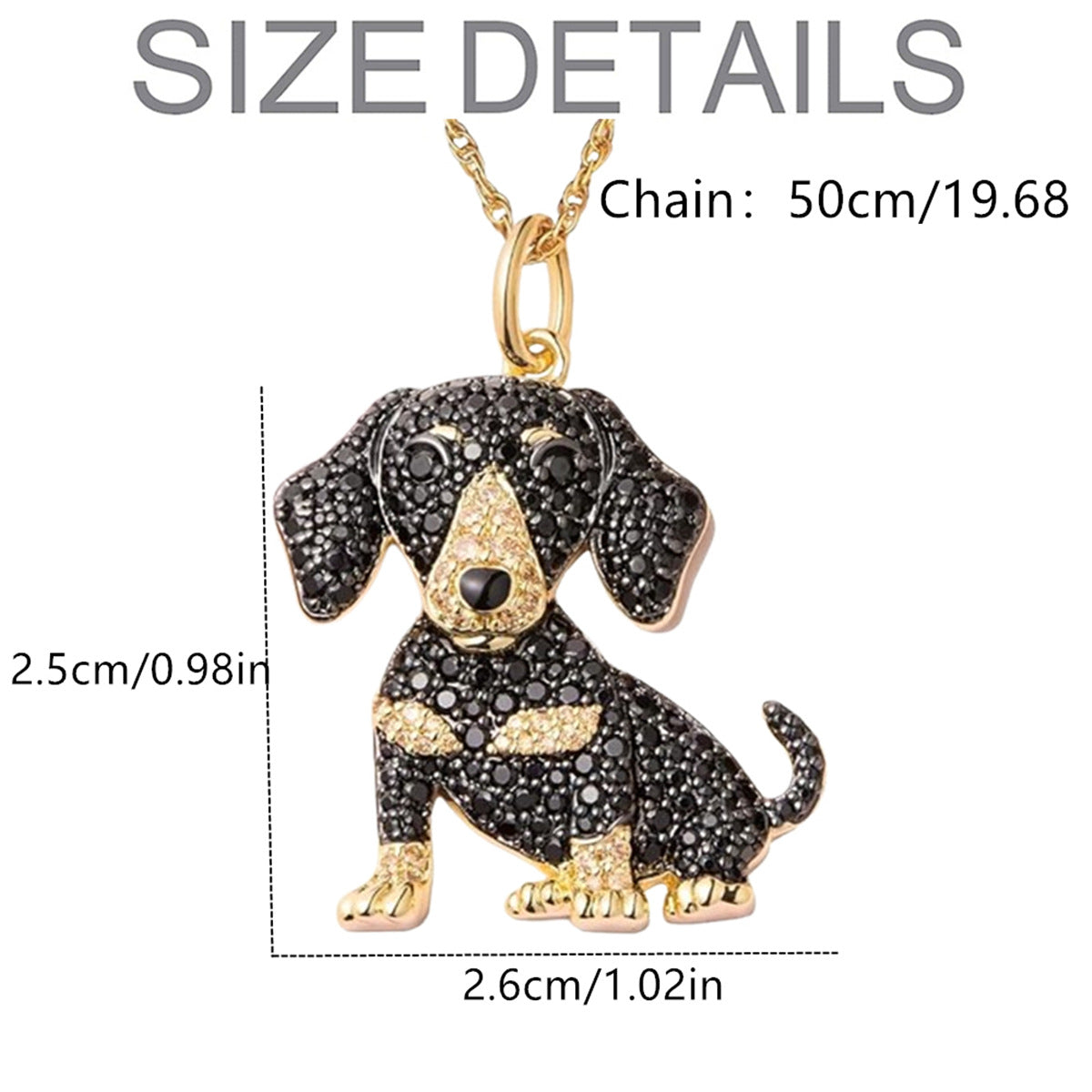 Lady's Personality Dachshund Pendant Necklace
