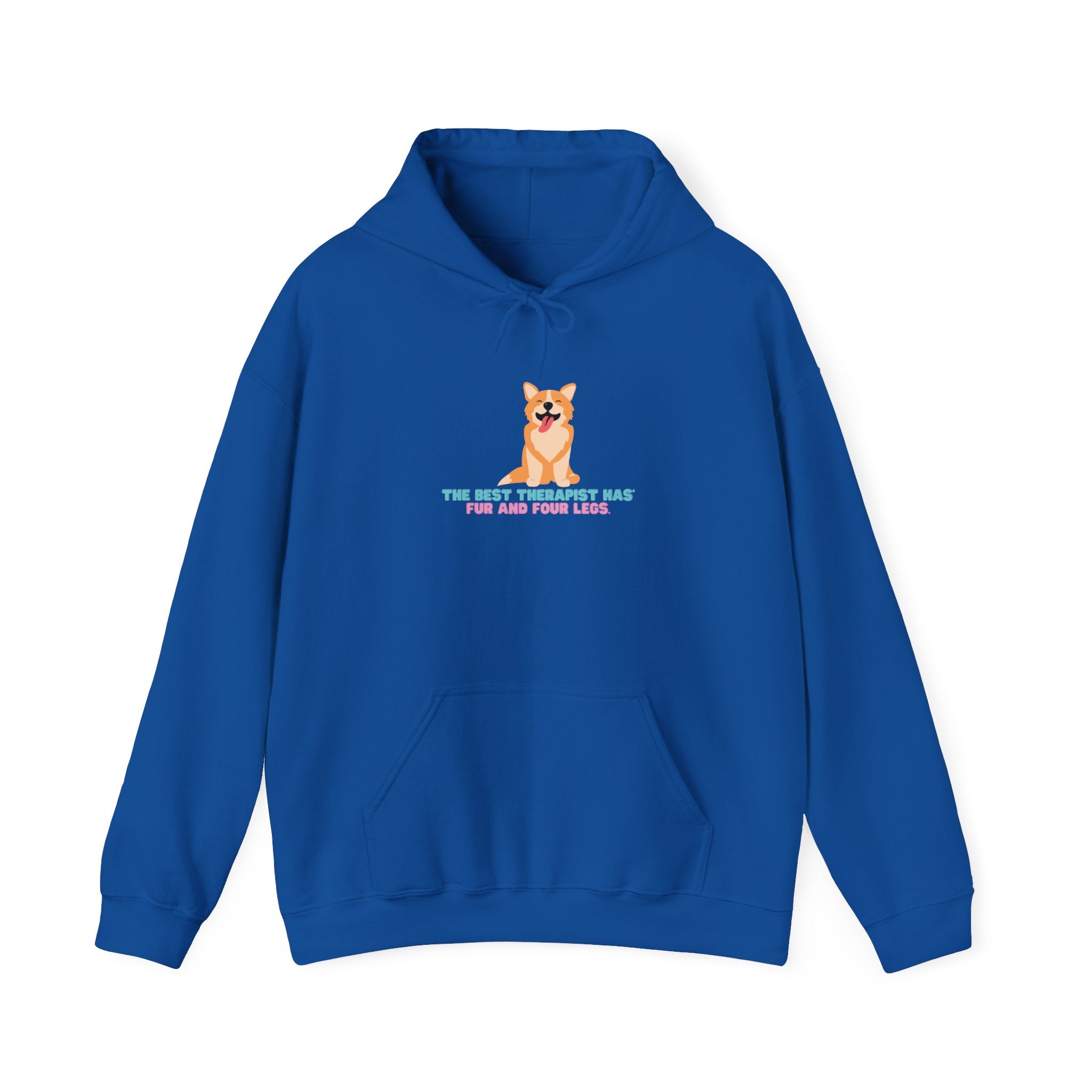 Dog Therapist Hoodie — “The Best Therapist Has Fur and Four Legs” Cute Corgi Sweatshirt