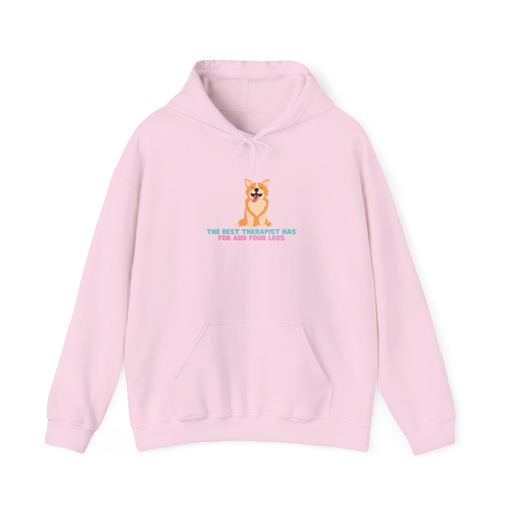 Dog Therapist Hoodie — “The Best Therapist Has Fur and Four Legs” Cute Corgi Sweatshirt
