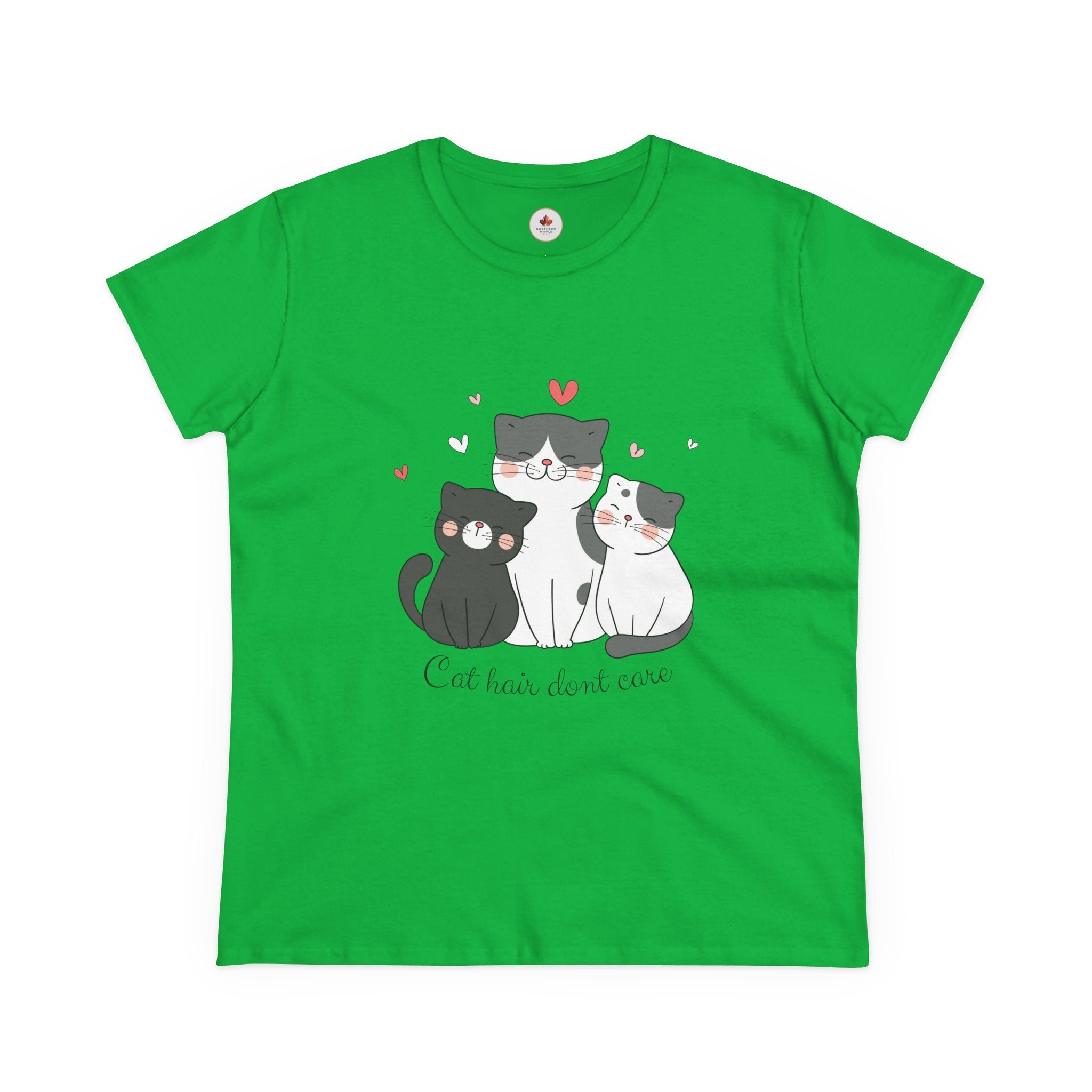 Cute Trio Cats "Cat Hair Don't Care" Women's T‑Shirt