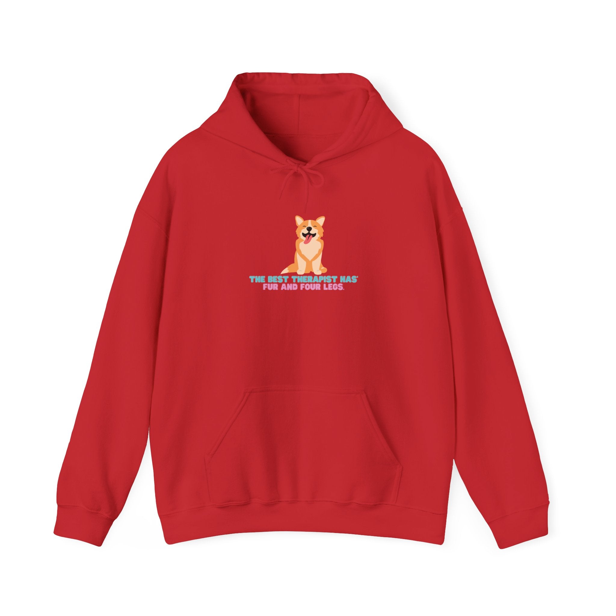Dog Therapist Hoodie — “The Best Therapist Has Fur and Four Legs” Cute Corgi Sweatshirt