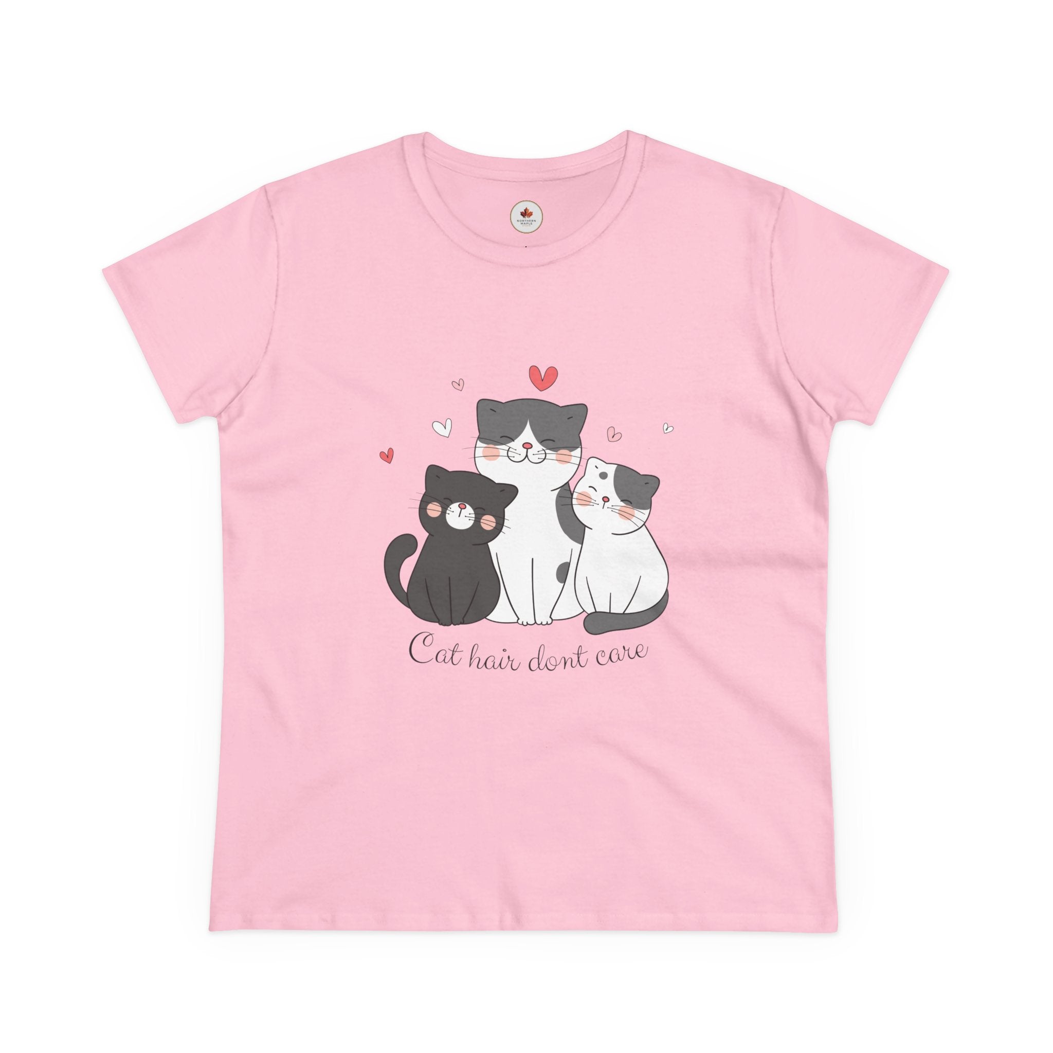 Cute Trio Cats "Cat Hair Don't Care" Women's T‑Shirt