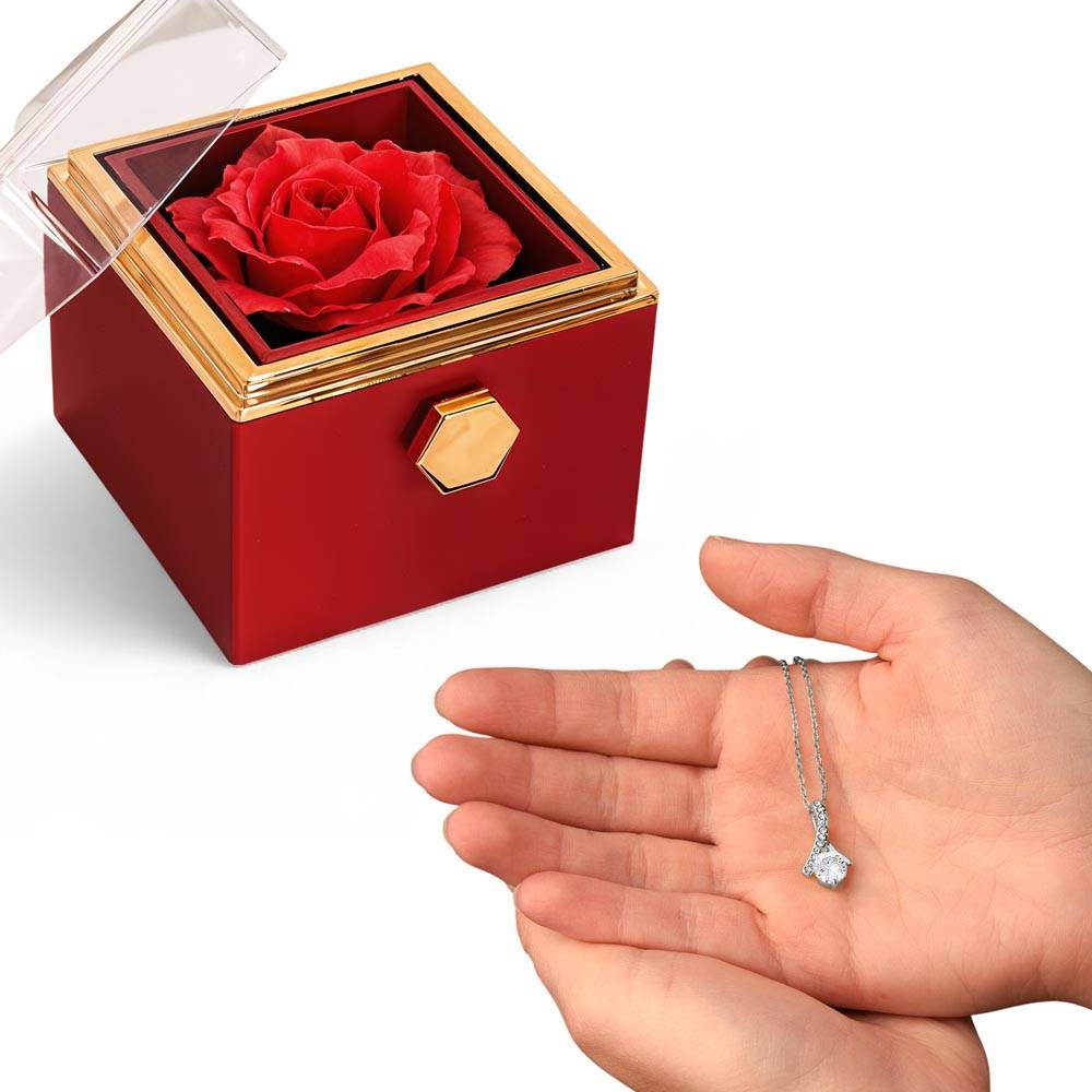 Alluring Beauty with Rotating Rose Gift Box